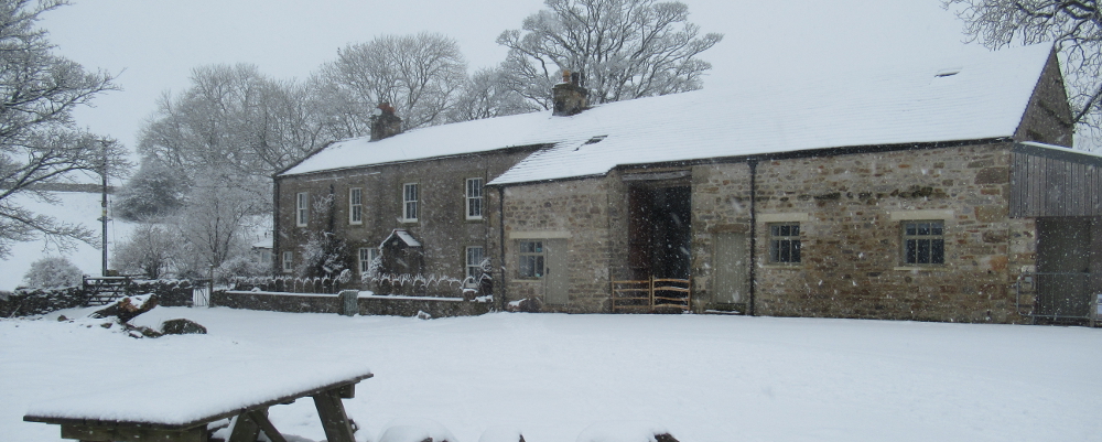 bunk barn in winter