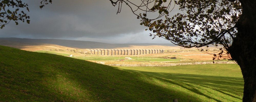 afternoon sun on Ribblehead Viaduct