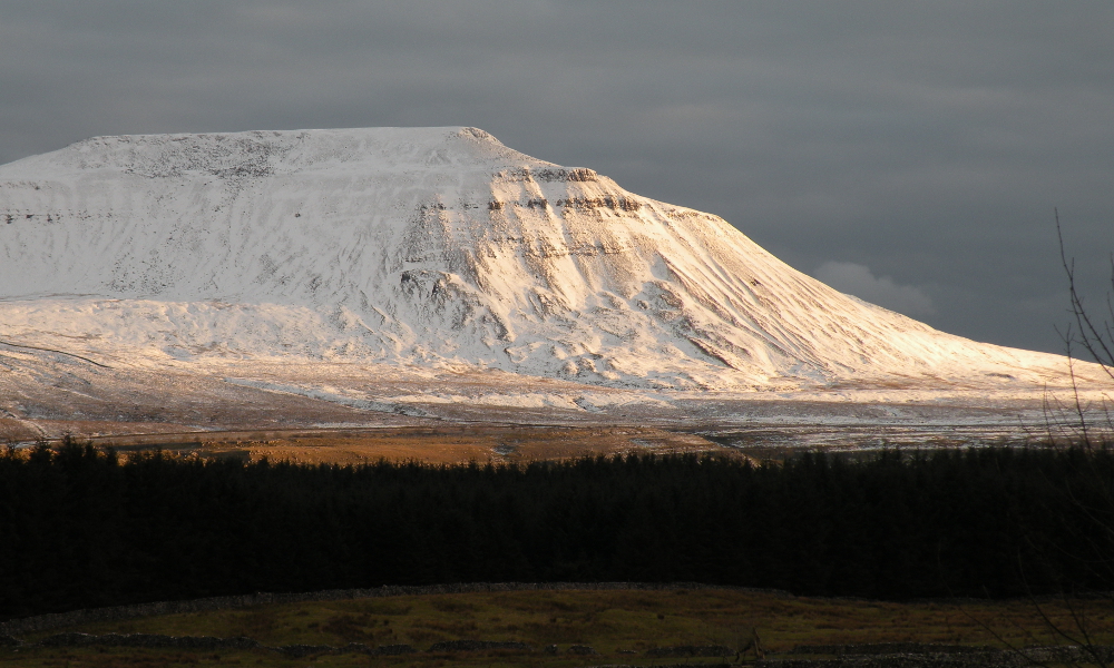 Ingleborough in winter conditions