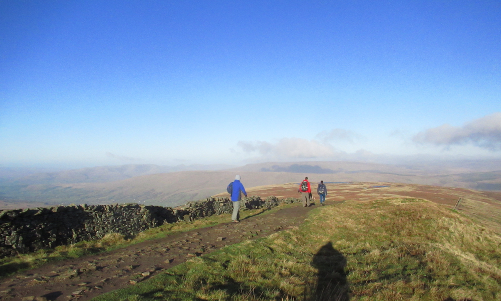 Along the summit ridge of Whernside